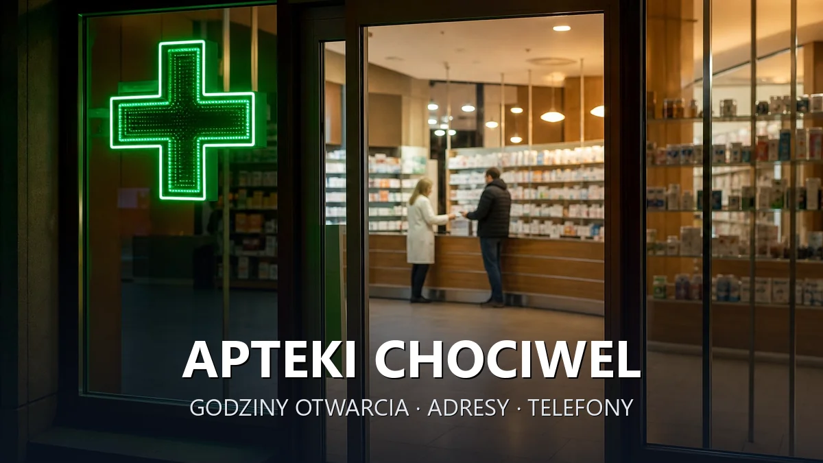 Apteki Chociwel, powiat stargardzki - adresy, telefony, godziny otwarcia