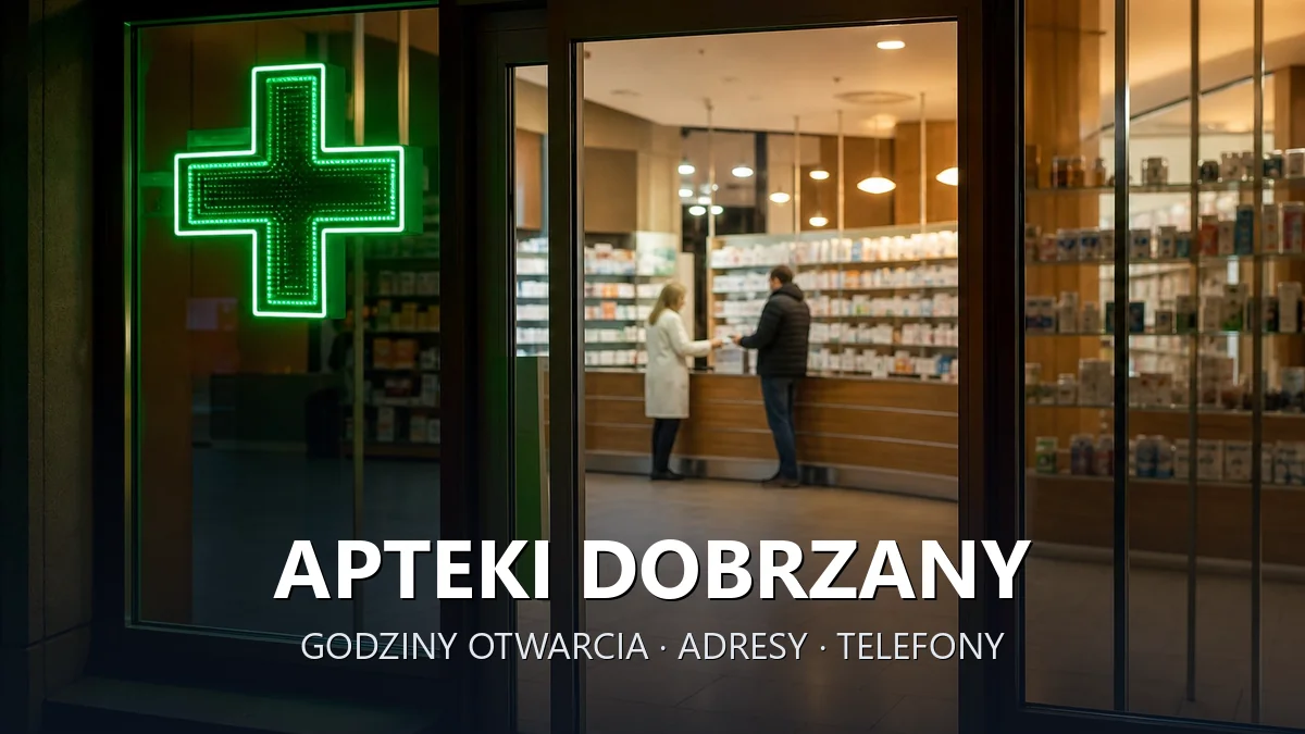 Apteki Dobrzany, powiat stargardzki - adresy, telefony, godziny otwarcia