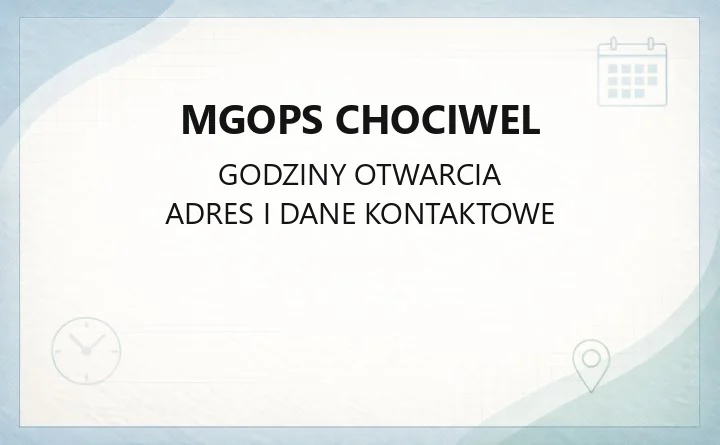 MGOPS Chociwel - kontakt, świadczenia i pomoc społeczna