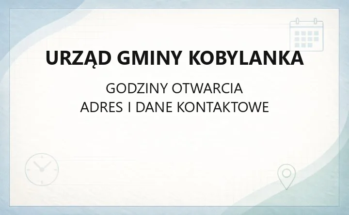 Urząd Gminy Kobylanka - kontakt, godziny, wydziały i e-usługi