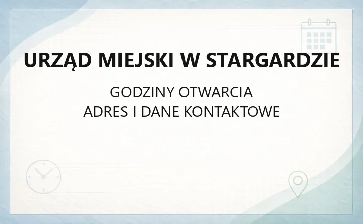 Urząd Miejski w Stargardzie - kontakt, godziny kas i e-usługi