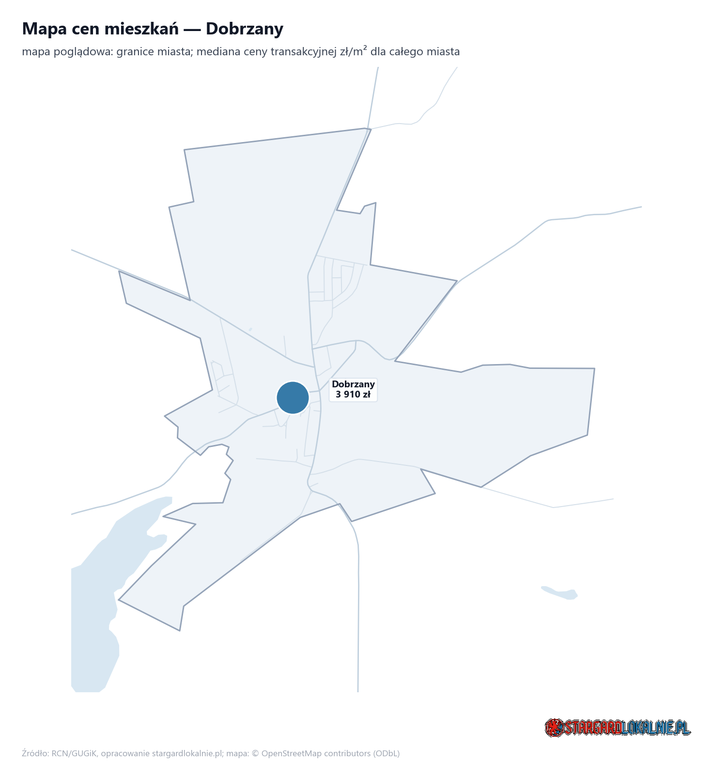 Mapa cen mieszkań - Dobrzany