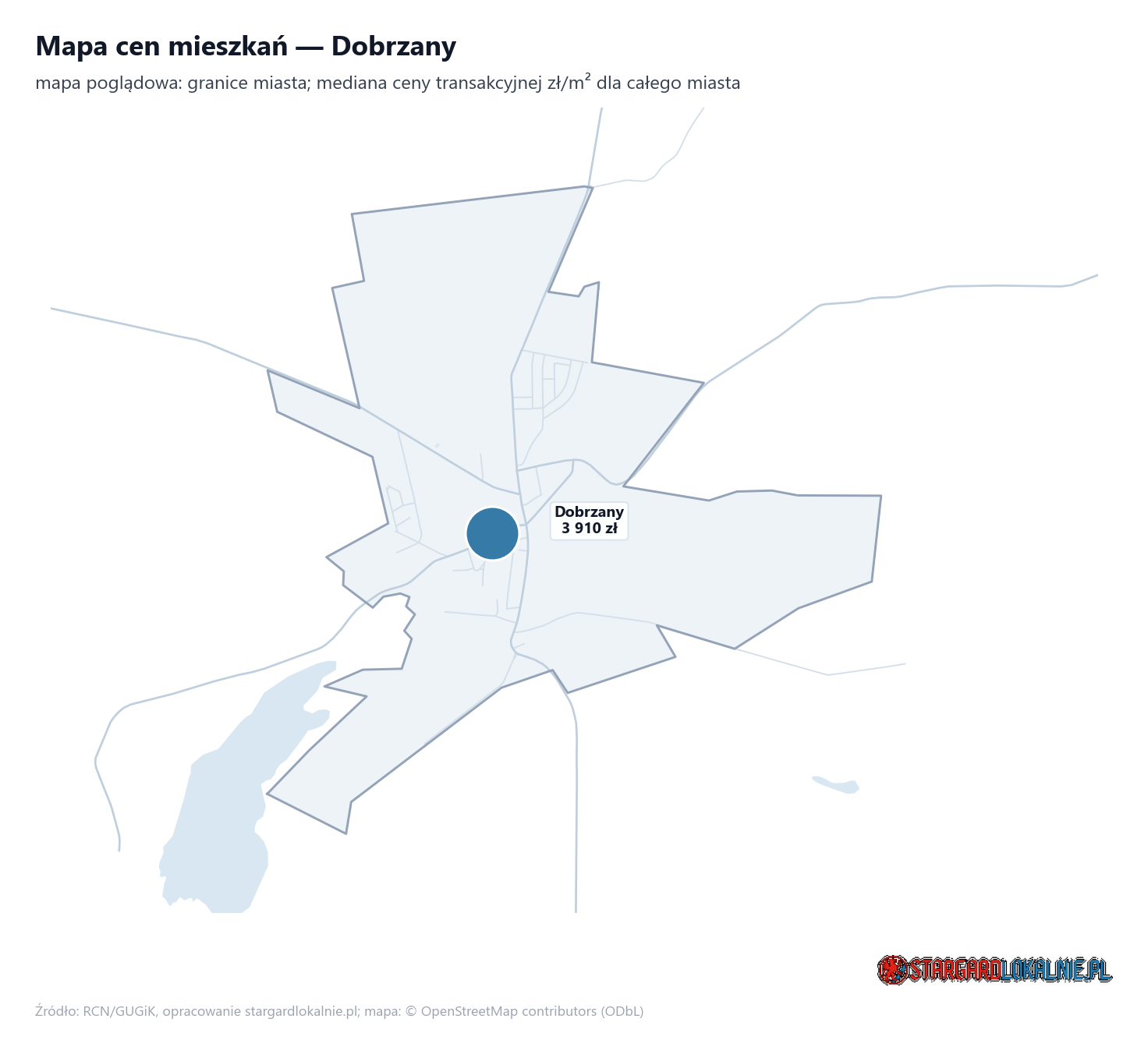 Mapa cen mieszkań - Dobrzany