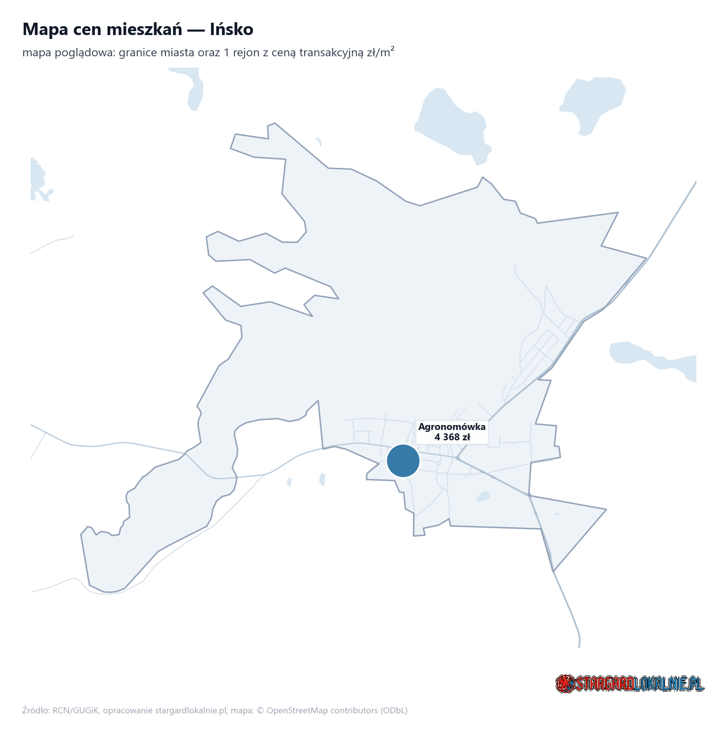 Mapa cen mieszkań - Ińsko