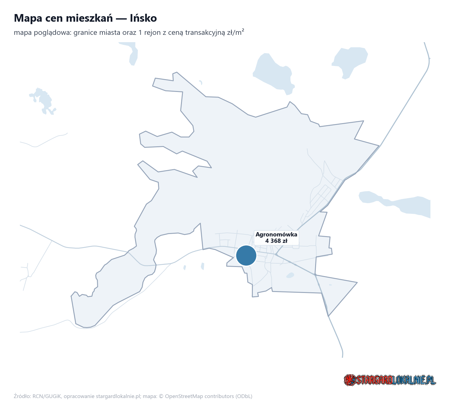 Mapa cen mieszkań - Ińsko