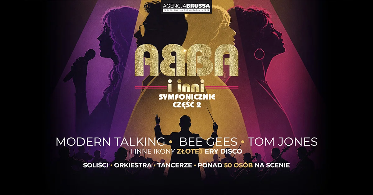 Grafika promocyjna wydarzenia ABBA I INNI Symfonicznie | Stargard – koncert hitów