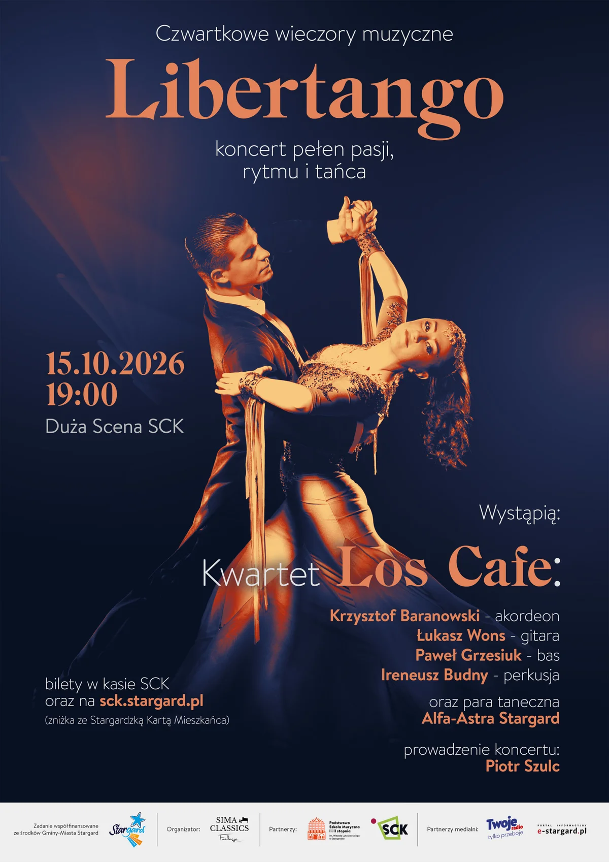 Grafika promocyjna wydarzenia Czwartkowe Wieczory Muzyczne – Libertango