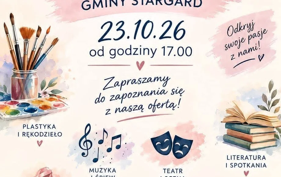 Grafika promocyjna wydarzenia Dni Otwarte Centrum Kultury Gminy Stargard