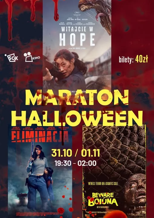 Grafika promocyjna wydarzenia Halloween w Kinie SCK