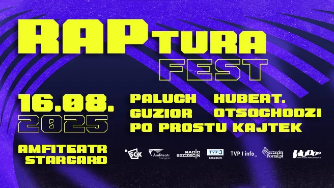 Grafika promocyjna wydarzenia Koncert gwiazd polskiego rapu w Amfiteatrze Stargard
