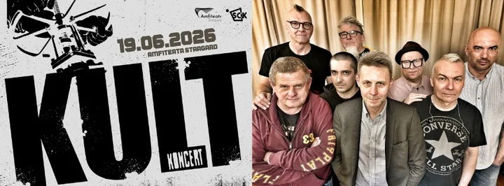 Grafika promocyjna wydarzenia Kult w Amfiteatrze Stargard — koncert 19 czerwca 2026