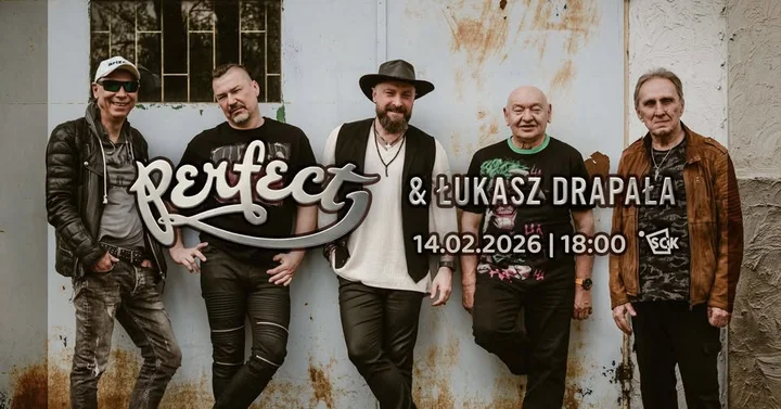 Grafika promocyjna wydarzenia Perfect & Łukasz Drapała — koncert w Stargardzie