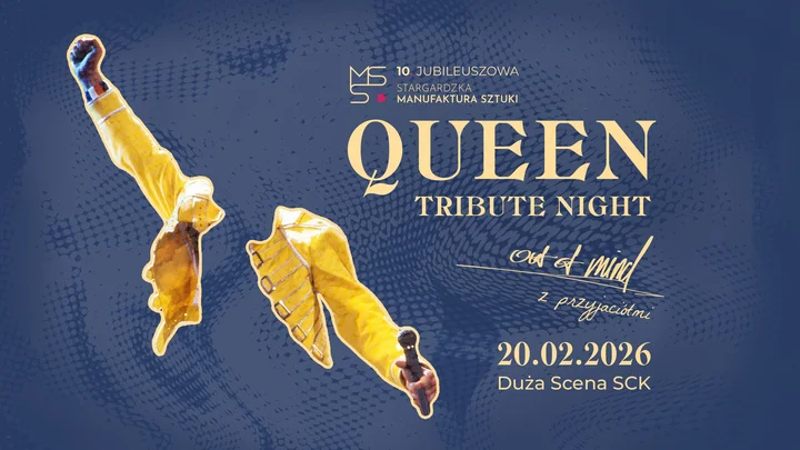 Grafika promocyjna wydarzenia QUEEN TRIBUTE NIGHT — Noc tribute Queen w Stargardzie, 20 lutego 2026