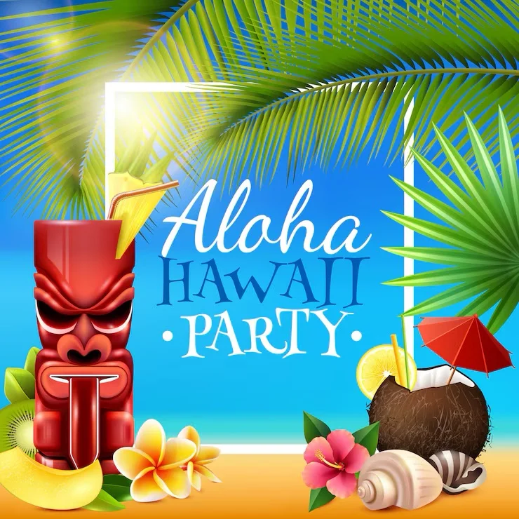 Grafika promocyjna wydarzenia Tematyczna impreza w stylu Hawaii i Latino w Stargardzie