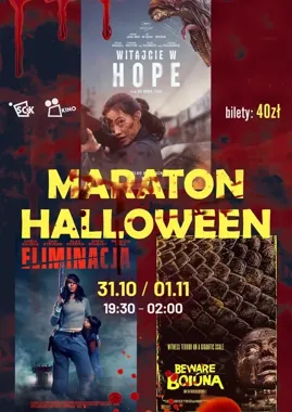 Grafika promocyjna wydarzenia Halloween w Kinie SCK