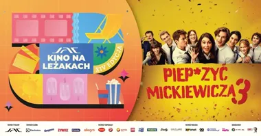 Grafika promocyjna wydarzenia JAC Kino na leżakach w Stargardzie 3 lipca 2026 – darmowy seans pod chmurką
