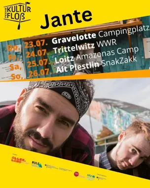 Grafika promocyjna wydarzenia Jante koncert nad Peene