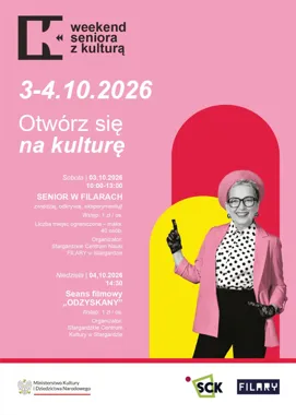 Grafika promocyjna wydarzenia Kulturalny weekend dla seniorów