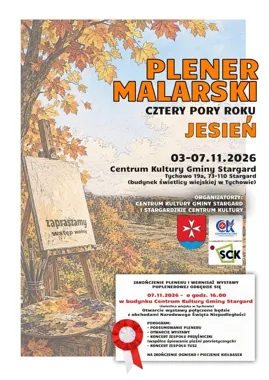 Grafika promocyjna wydarzenia Wernisaż wystawy poplenerowej „Cztery pory roku – Jesień”