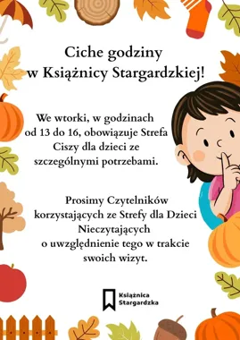Książnica Stargardzka wprowadza ciche godziny. We wtorki będzie spokojniej