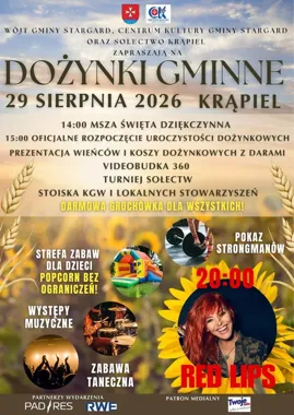 Krąpiel szykuje dożynki z Red Lips. Program potrwa od mszy do tańca