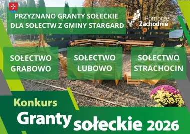 Trzy sołectwa z gminy Stargard z grantem po 20 tysięcy. Marszałek wspiera lokalne pomysły