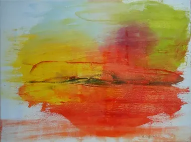 Barwy i emocje na płótnie – abstrakcje Aleksandry Cyglickiej w Urzędzie Gminy