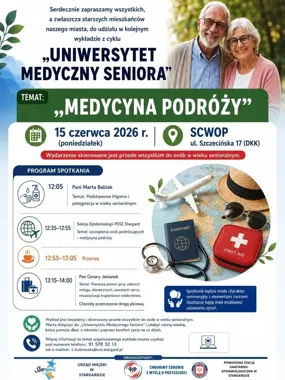 Wakacyjna wiedza dla seniorów. W Stargardzie padną ważne rady o zdrowiu w podróży