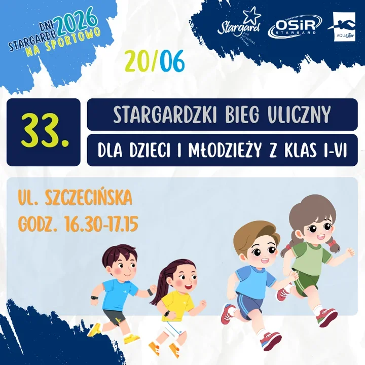 Uliczny bieg dzieci wraca do Stargardu. Są medale i limity miejsc