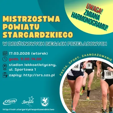 Harmonogram Mistrzostw Powiatu w biegach przełajowych zmieniony