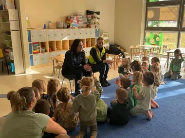 Policjantki ze Stargardu nauczyły przedszkolaków zasad, które ratują życie