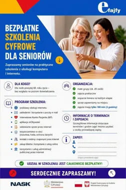 Seniorzy 60+ z powiatu stargardzkiego zdobędą cyfrową pewność