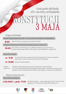 Majowe obchody w Stargardzie. Kwiaty, msza i salwa honorowa